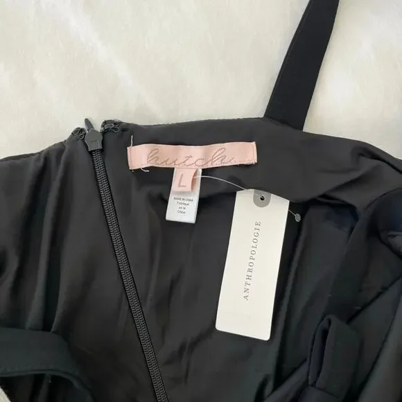 Anthropologie Hutch NWT Sleeveless Square Neck Black White Stripe Mini Dress - Picture 6 of 14